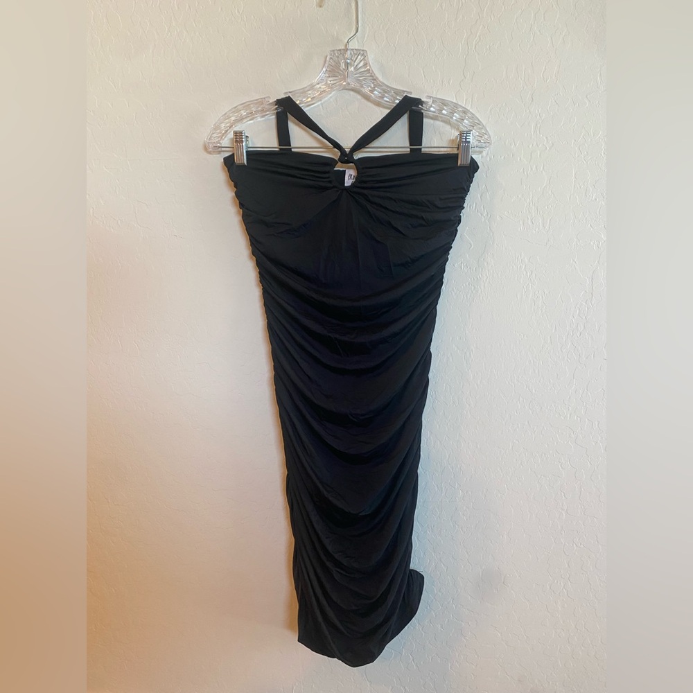 Princess Polly Black Ruched Dress